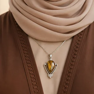 آویز نقره چشم ببر