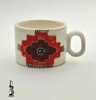 ماگ طرح گلیم سایز کوچک